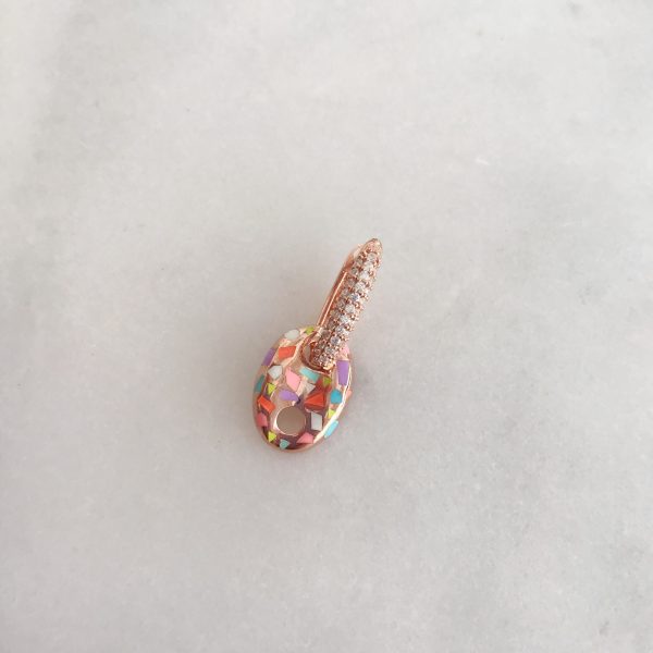 925 Silver Confetti Küpe Tek