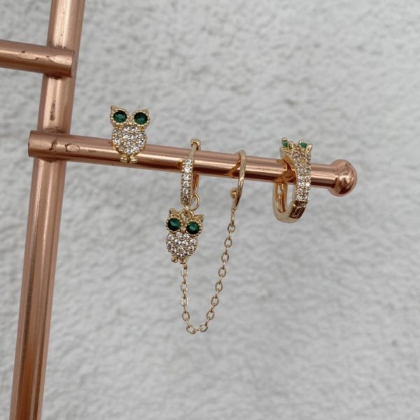 Owl Küpe Set
