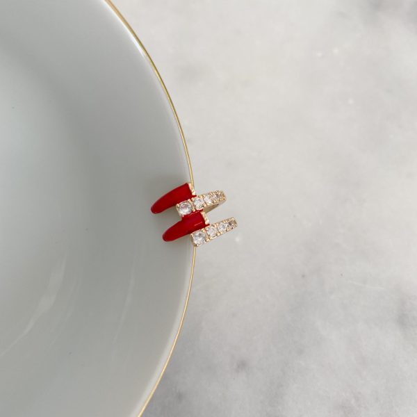 Red Lines Earcuff