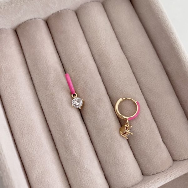 Fuchsia Mini Küpe